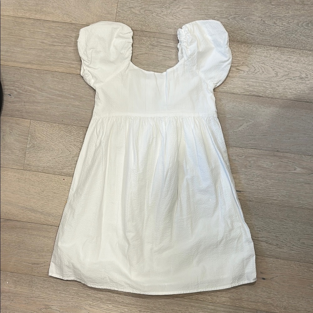 Janie and Jack White Smocked Puff Sleeve Sundress